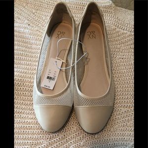 Cream colored ballet flats